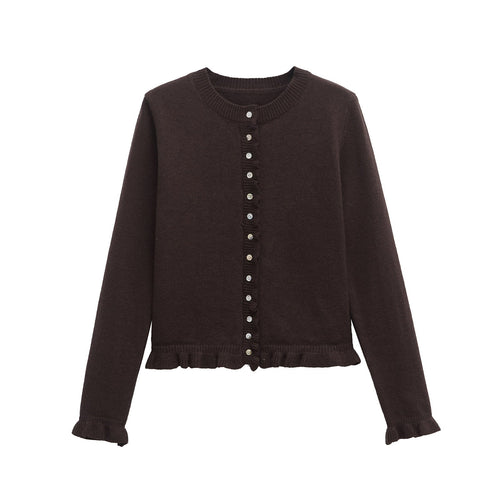 R&B | Damen-Cardigan mit Knöpfen, schickes Lagen-Oberteil