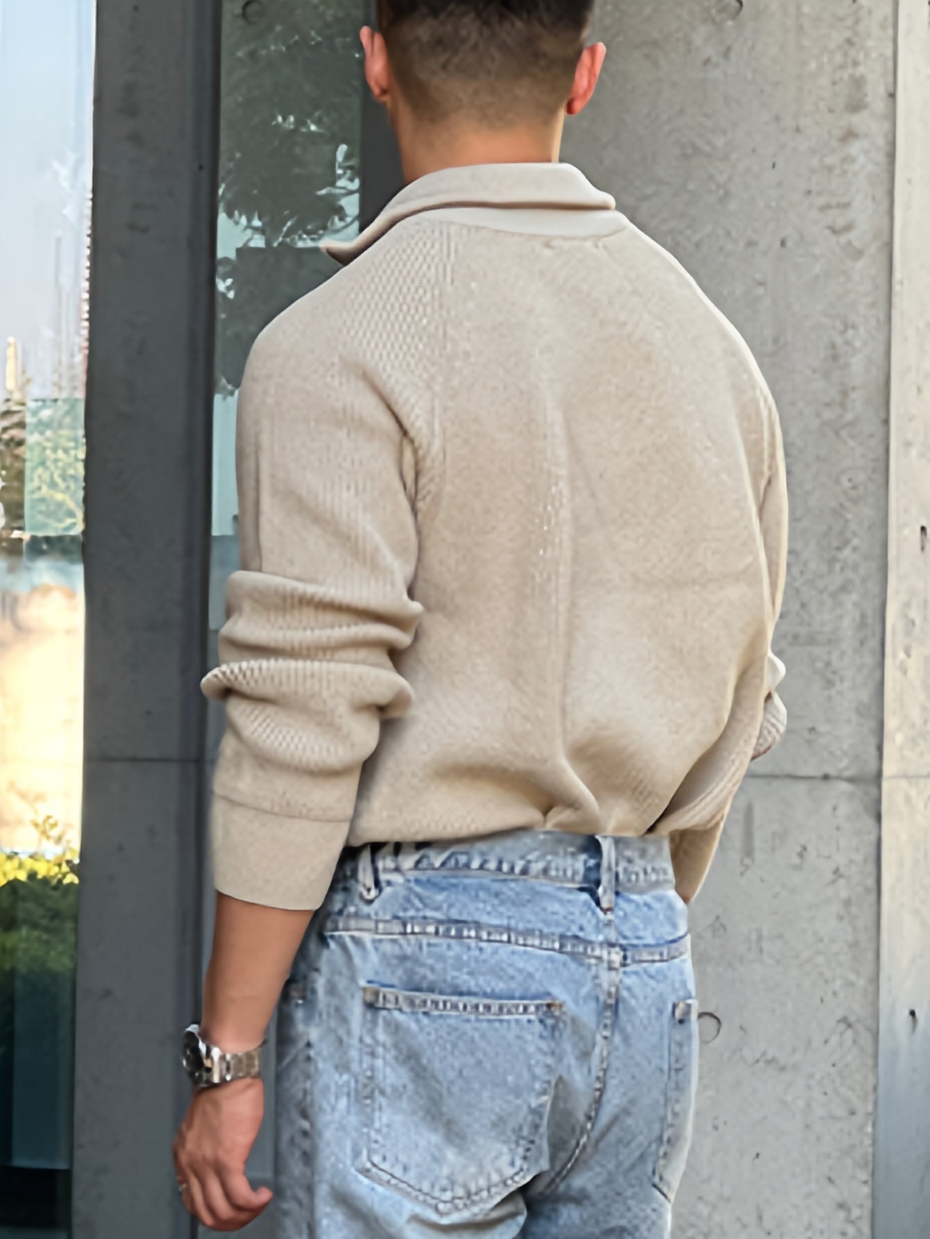 R&B | Strickjacke mit Reißverschluss und Hohem Kragen Weich und Komfortabel Acryl