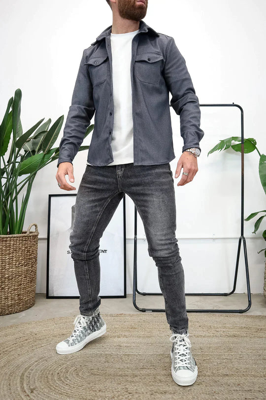 R&B | Premium-Jacke mit Knopfverschluss für Herren Stylische und Bequeme Jacke
