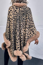 R&B | Leopardenmuster Offenes Poncho