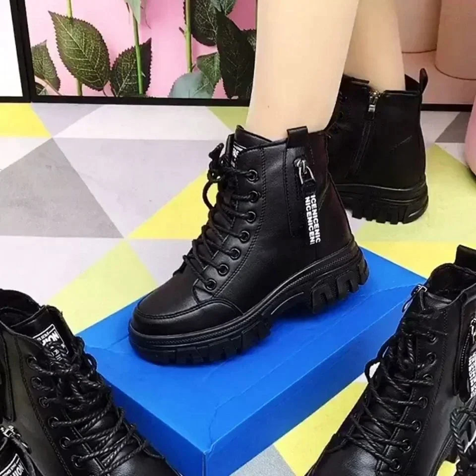 R&B | Damen High Top Leder Martin Stiefel