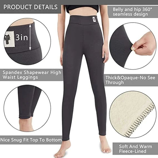 R&B | Damen Winterhose Fleece - Warme Leggings mit Formungseffekt