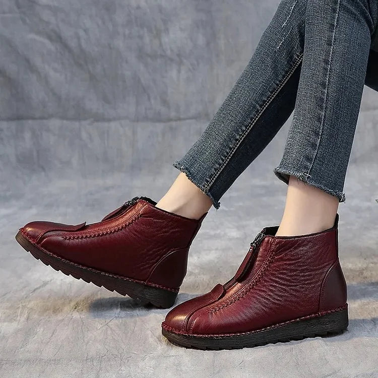 R&B | Damen Echtes Leder Rutschfeste Stiefeletten
