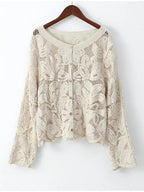 R&B | Handgehäkelte Strickjacke