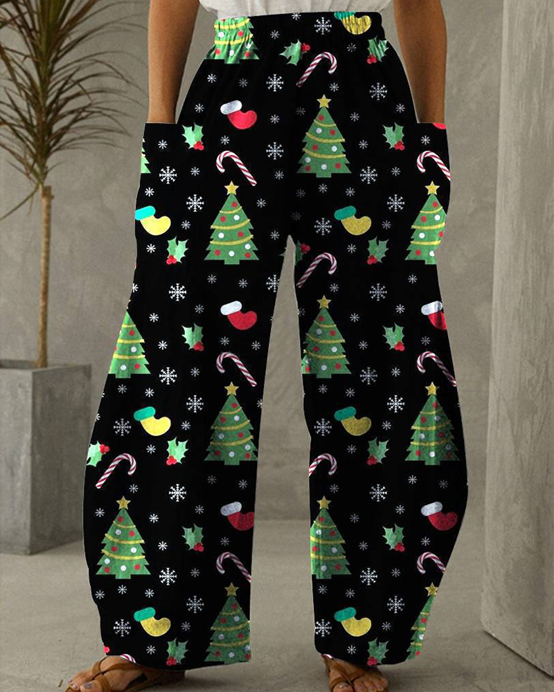 R&B | Weihnachtsdruck Freizeit Hose