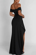 R&B | Sexy Lady Off Shoulder Hoher Schlitz Maxi Kleid