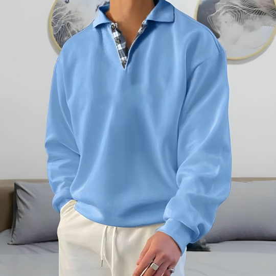 R&B | Lässiger Polo Pullover Sweatshirt