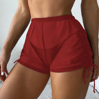 R&B | Badehose mit hoher Taille und Kordelzug aus Mesh