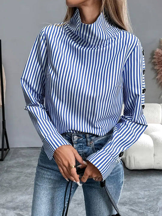 R&B | Stylische Gestreifte Bluse Aus Baumwolle