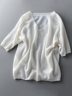 R&B | Luxuriöser Weicher Cashmere V-Ausschnitt Pullover für Damen