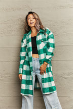 R&B | Karierte Longline Hemdjacke