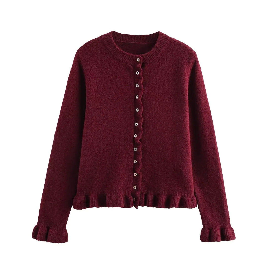 R&B | Damen-Cardigan mit Knöpfen, schickes Lagen-Oberteil
