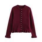 R&B | Damen-Cardigan mit Knöpfen, schickes Lagen-Oberteil