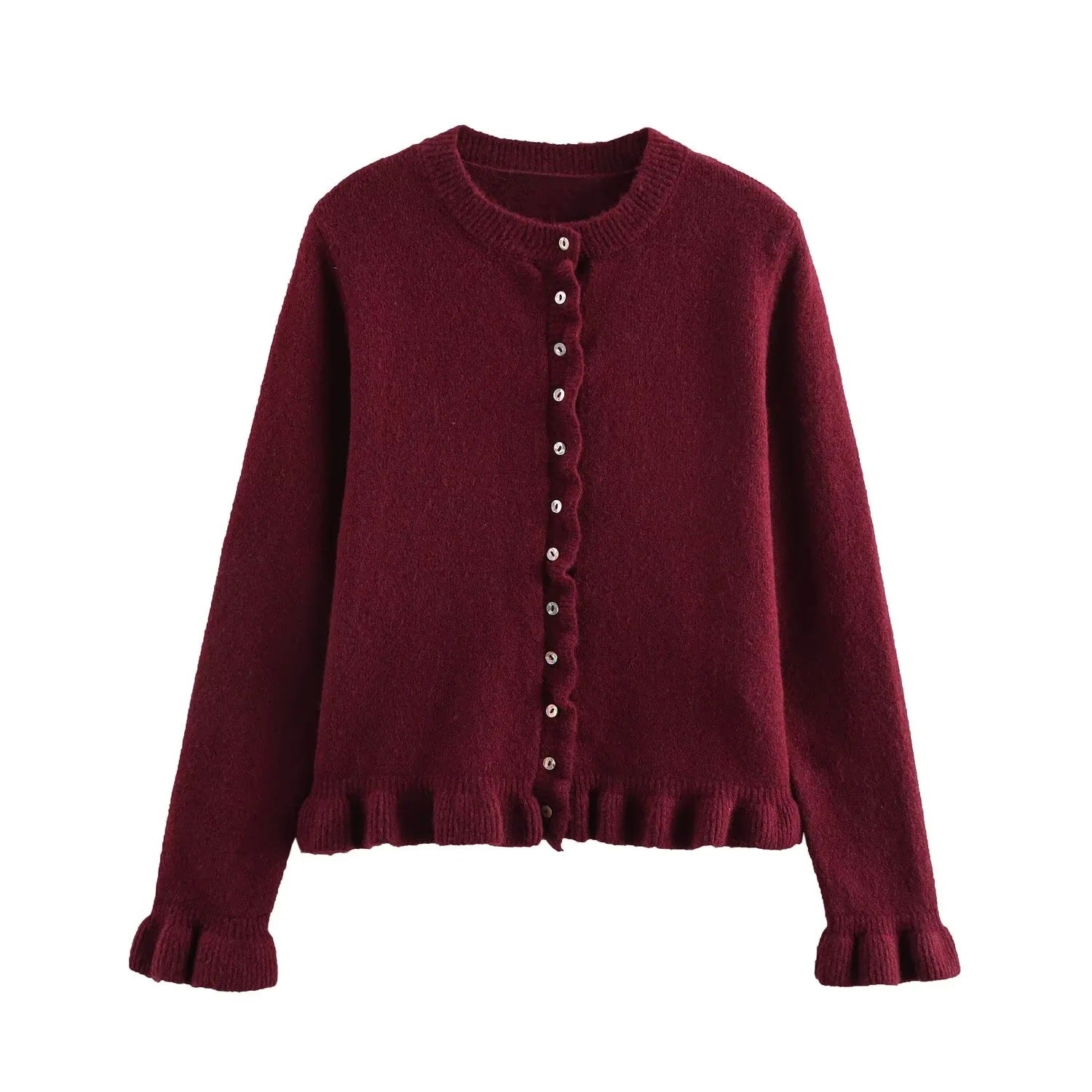 R&B | Damen-Cardigan mit Knöpfen, schickes Lagen-Oberteil