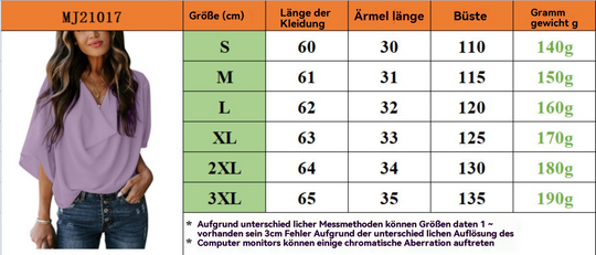 R&B | Chiffonhemd mit V-Ausschnitt