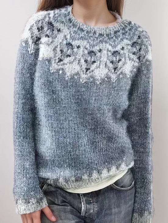 R&B | Nordisk Strickpullover Weiche Wollmischung Gemütliche Eleganz