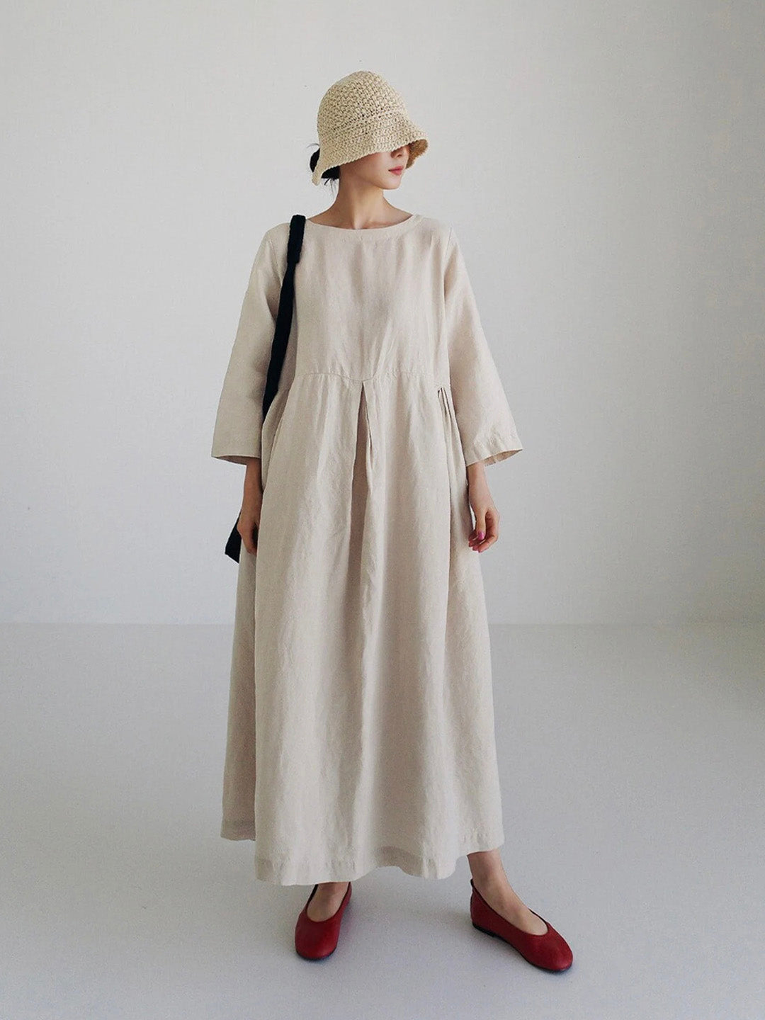 Lockeres kleid mit Seitentaschen