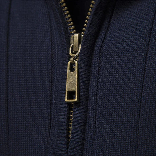 R&B | Strickpullover mit Half-zip Wollmischung Warm, Klassisch