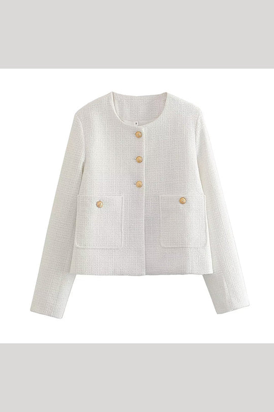 R&B | Farbe Texturiertes Lässiges Stil Top Jacke