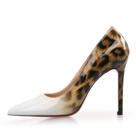 R&B | Leopard Print Lace High Heels For Women