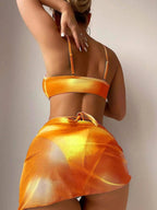 R&B | Tie-Dye dreiteiliger geteilter Bikini