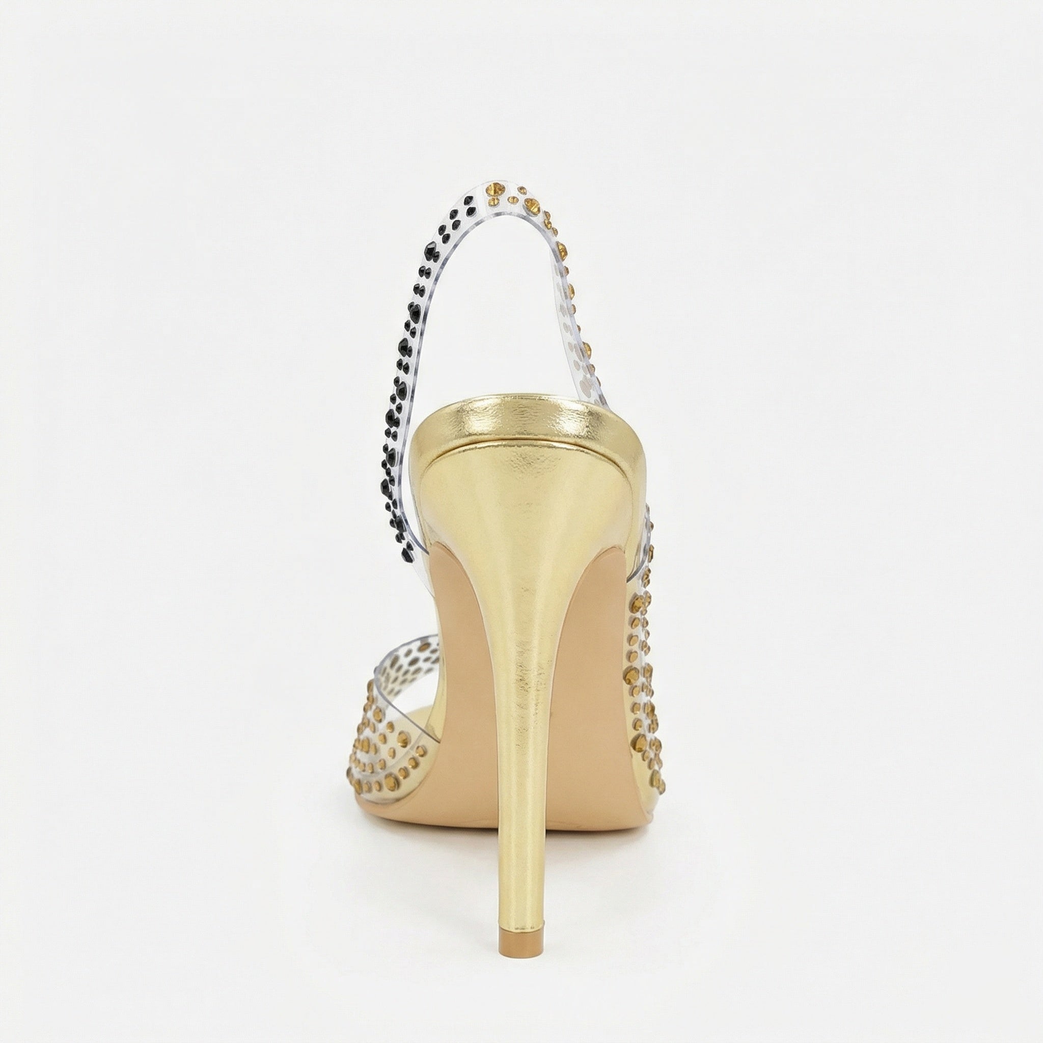 Damen Glamouröse High Heel Sandalen mit funkelndem Strassbesatz R&B