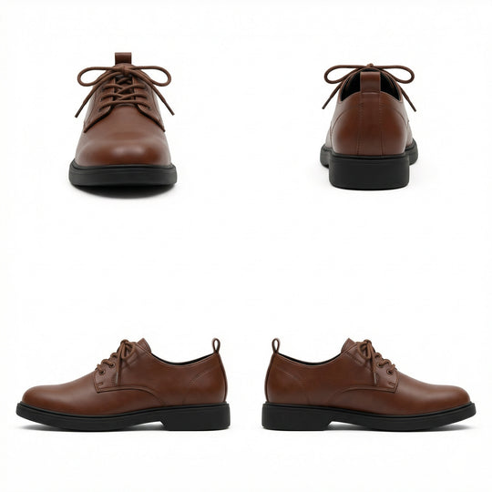 Herren Elegante Leder Schnürschuhe mit rutschfester Sohle R&B