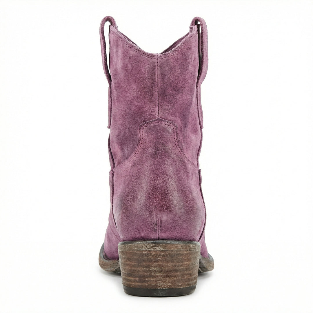 Kurze Cowboy-Stiefel | Western | Wildleder | Knöchel-Stiefel | Damenstiefel R&B