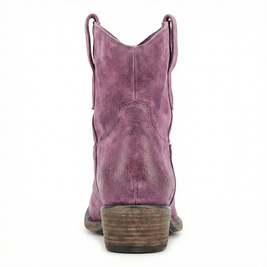 Kurze Cowboy-Stiefel | Western | Wildleder | Knöchel-Stiefel | Damenstiefel R&B