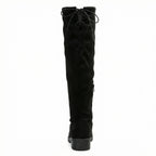 Damen Overknee-Stiefel aus weichem Wildleder mit praktischer Schnürung R&B