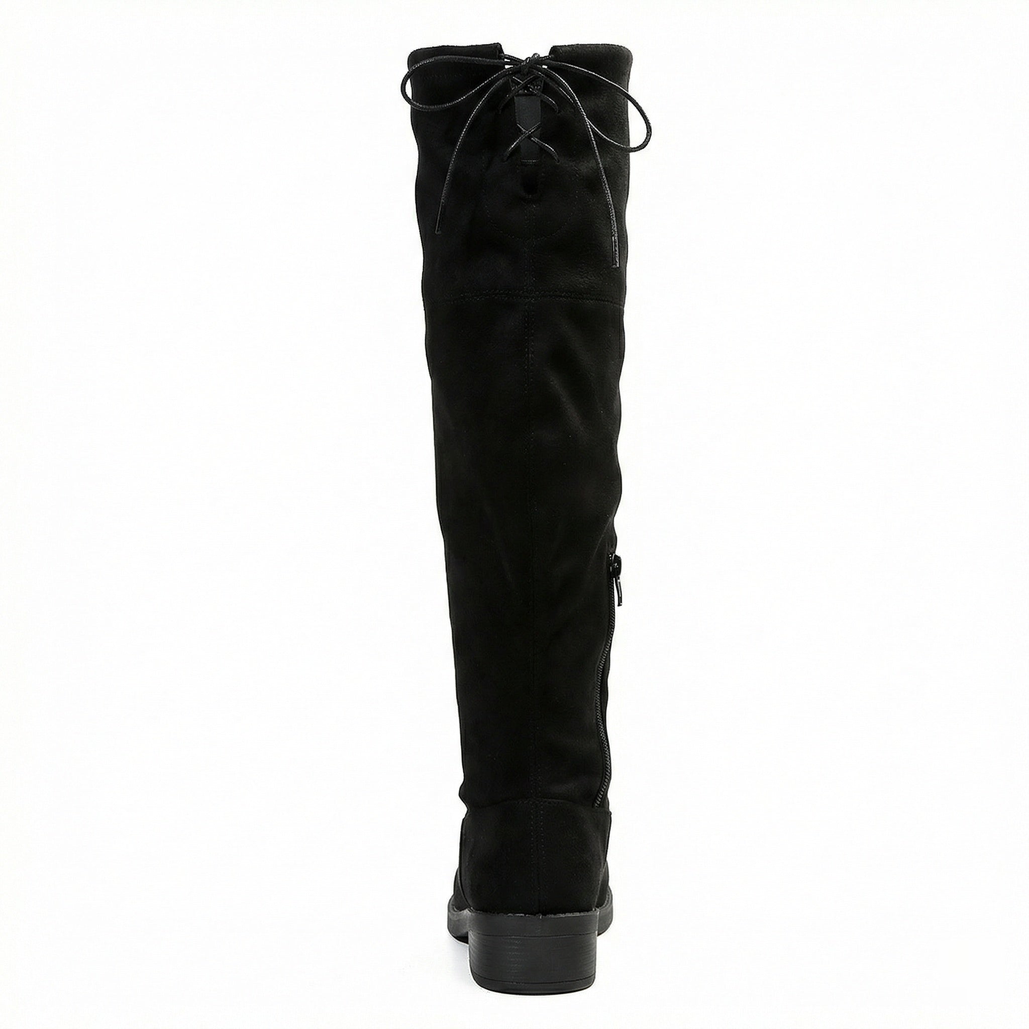 Damen Overknee-Stiefel aus weichem Wildleder mit praktischer Schnürung R&B