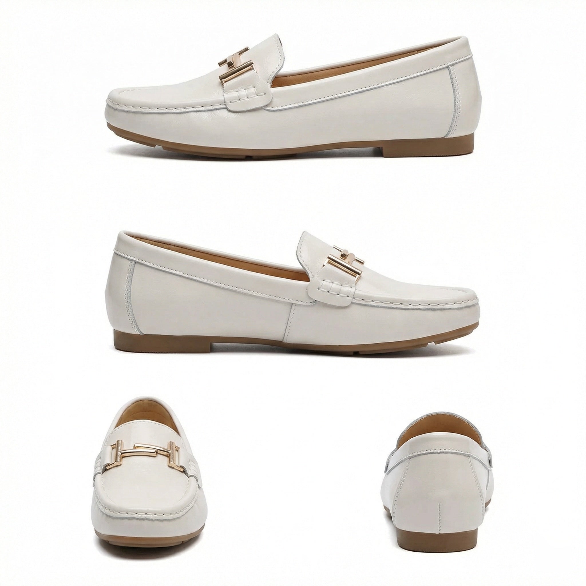 Elegantstride Luxus Leder Arbeitsflats R&B