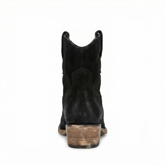 Kurze Cowboy-Stiefel | Western | Wildleder | Knöchel-Stiefel | Damenstiefel R&B