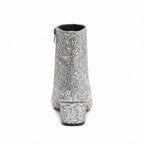 R&B | Glitzernde Ankle Boots Mit Blockabsatz