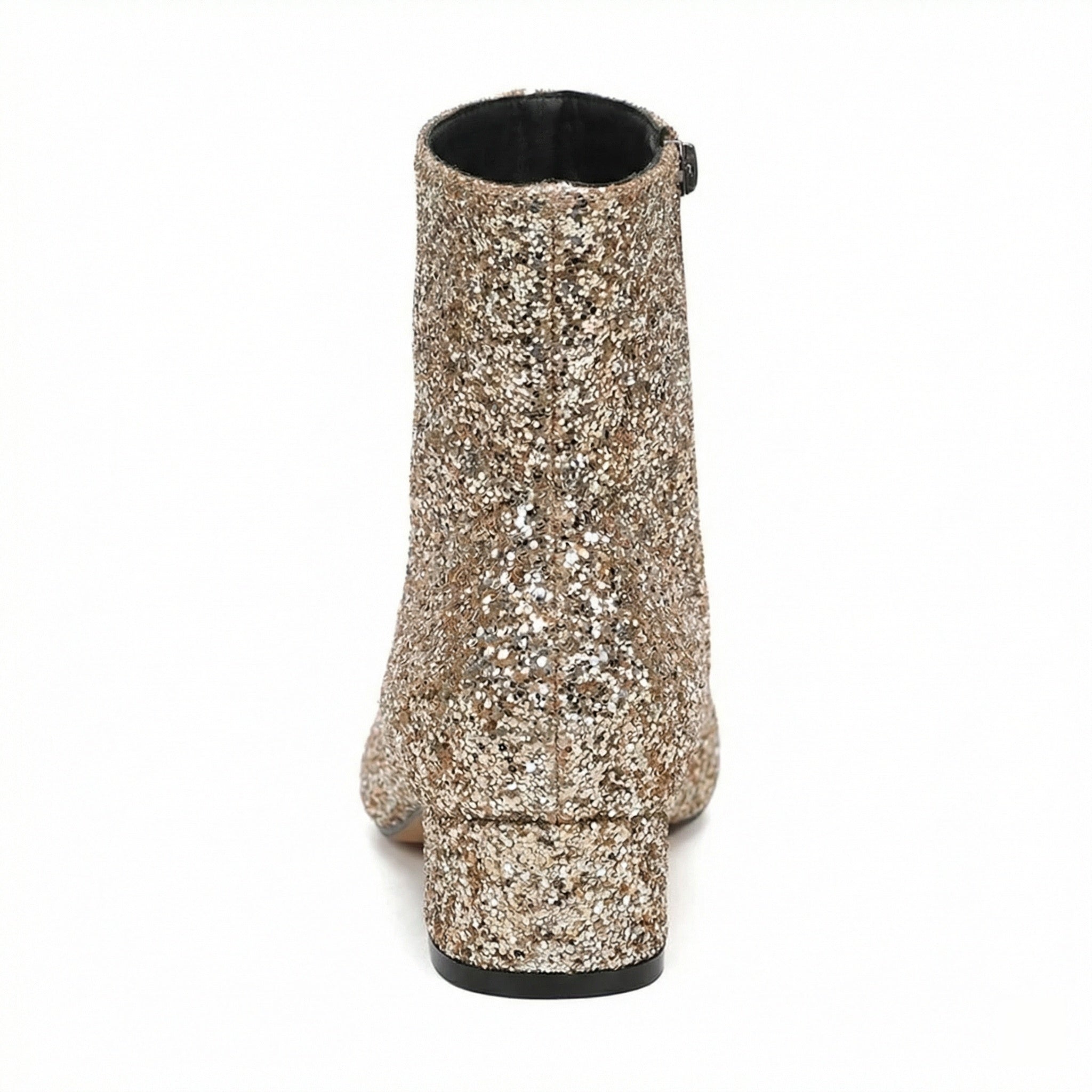 R&B | Glitzernde Ankle Boots Mit Blockabsatz