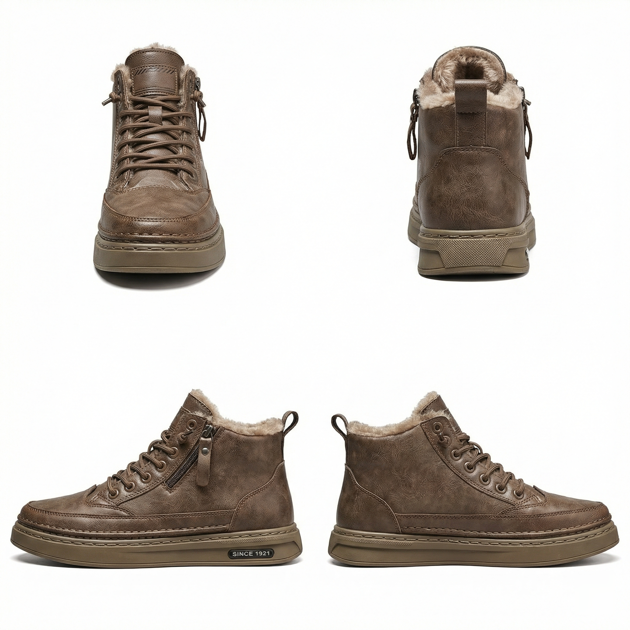 R&B | Herren Schneestiefel mit warmem Baumwollfutter und rutschfester Sohle