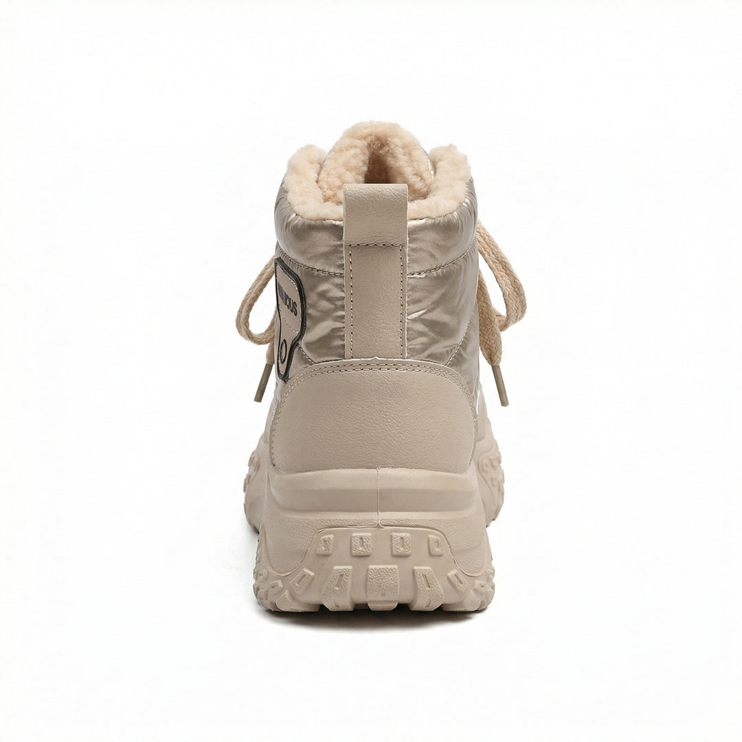Damen gefütterte Winter-Sneaker mit hohem Kragen und rutschfester Sohle R&B