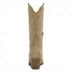 R&B | Cowboy Stiefel Retro Chunky Heel Spitzstiefel mit Stylischem Seitenreißverschluss