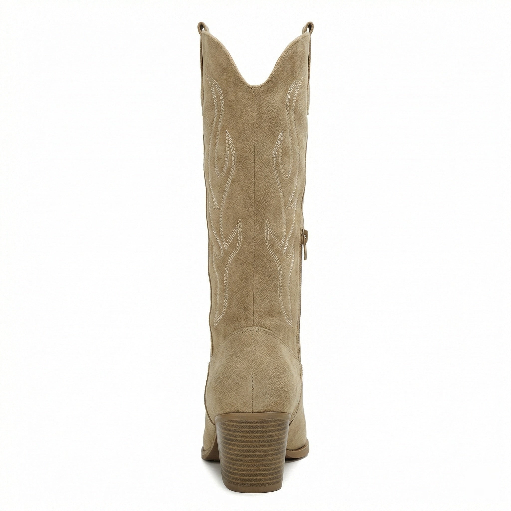 R&B | Cowboy Stiefel Retro Chunky Heel Spitzstiefel mit Stylischem Seitenreißverschluss
