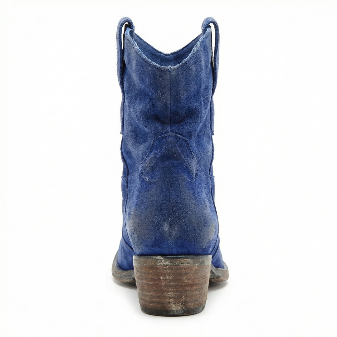 Kurze Cowboy-Stiefel | Western | Wildleder | Knöchel-Stiefel | Damenstiefel R&B