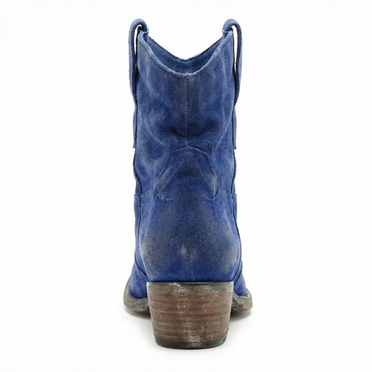 Kurze Cowboy-Stiefel | Western | Wildleder | Knöchel-Stiefel | Damenstiefel R&B