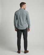 Herren Langarmhemd Leinen Mix
