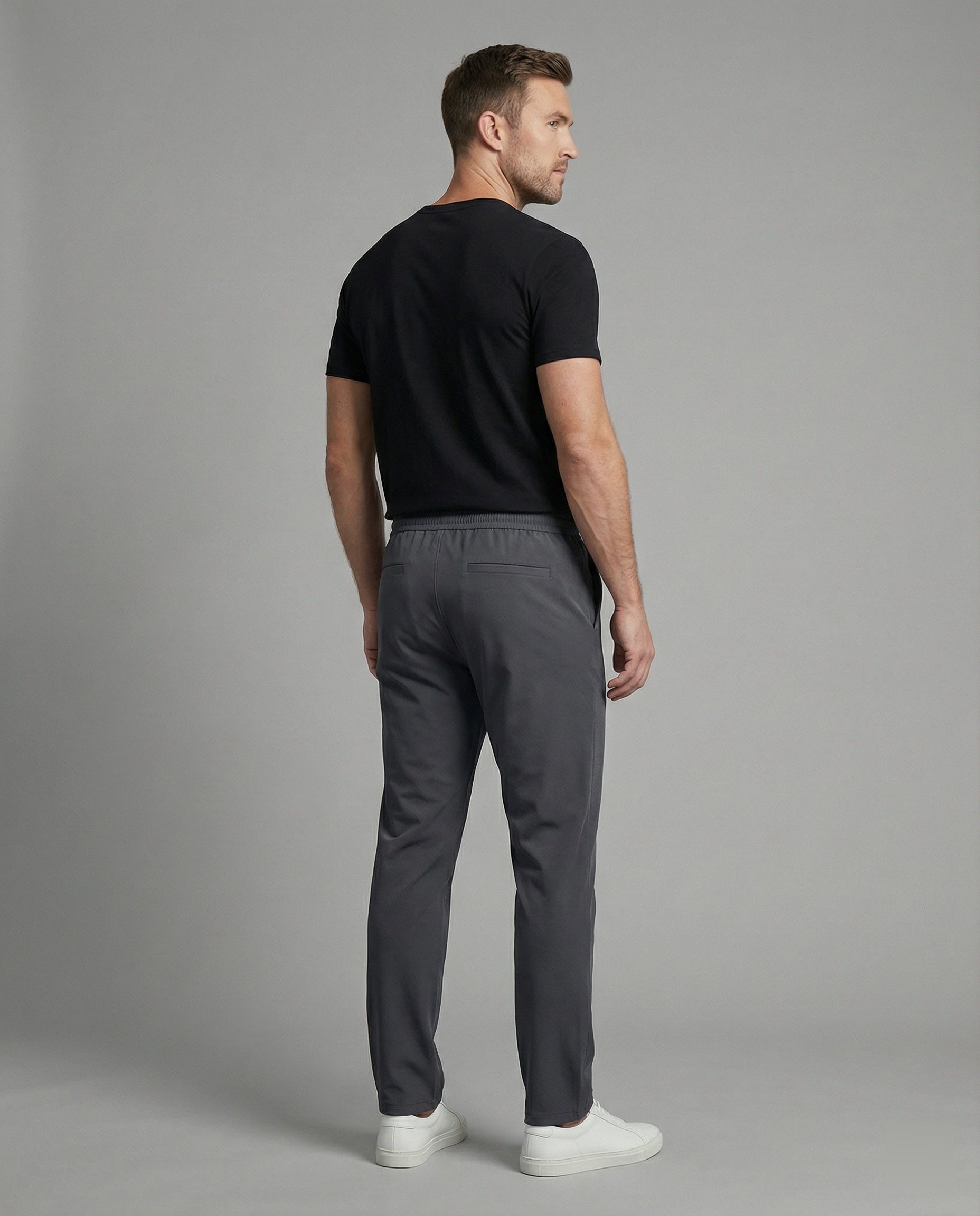 Herren Chinohose elastisch mit Tunnelzug