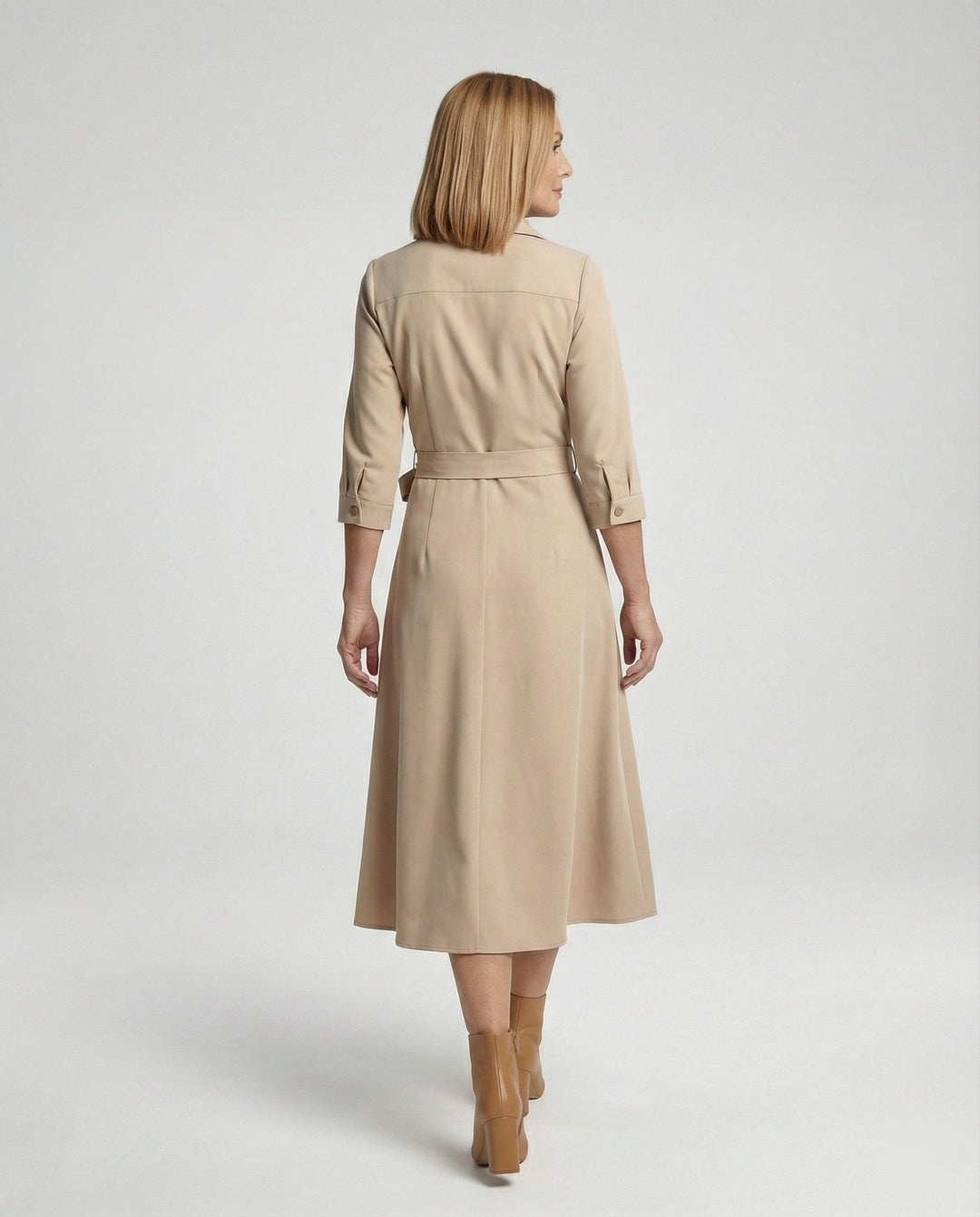 Satin Maxikleid Wickeloptik Damen