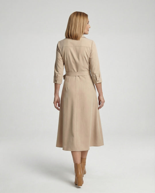 Satin Maxikleid Wickeloptik Damen