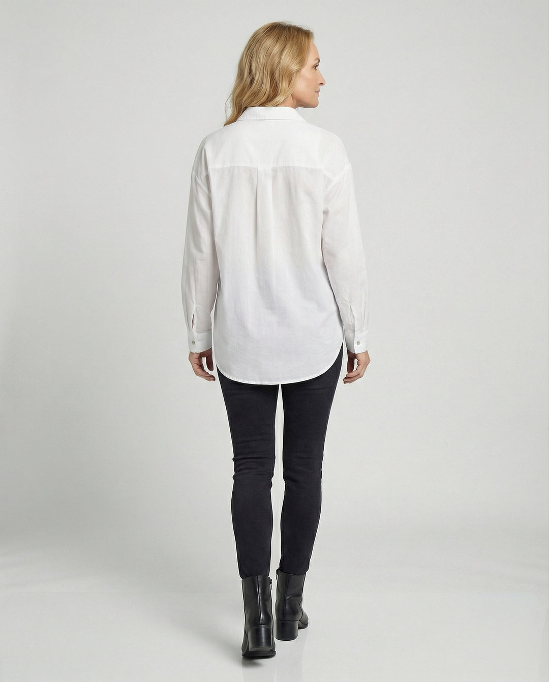 Damen Bluse Seidenoptik Oversize