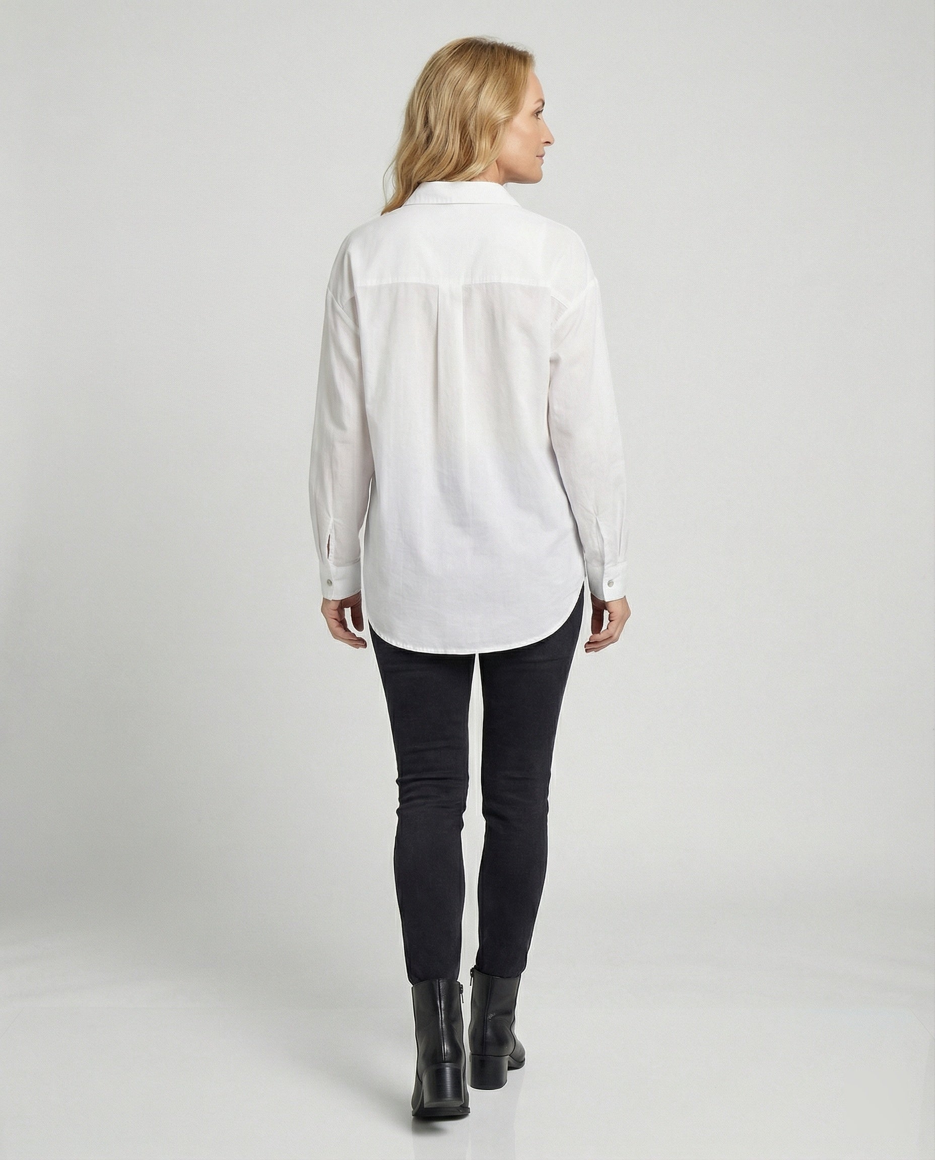 Damen Bluse Seidenoptik Oversize