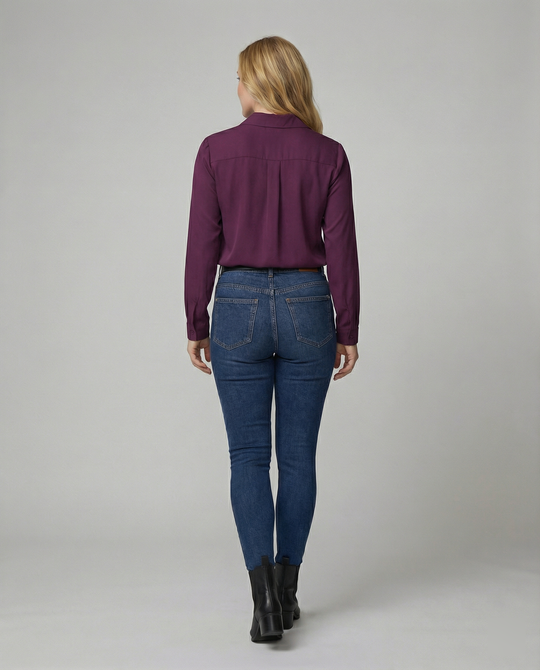 Damen Hemdbluse elegant mit luxuriösem Glanz
