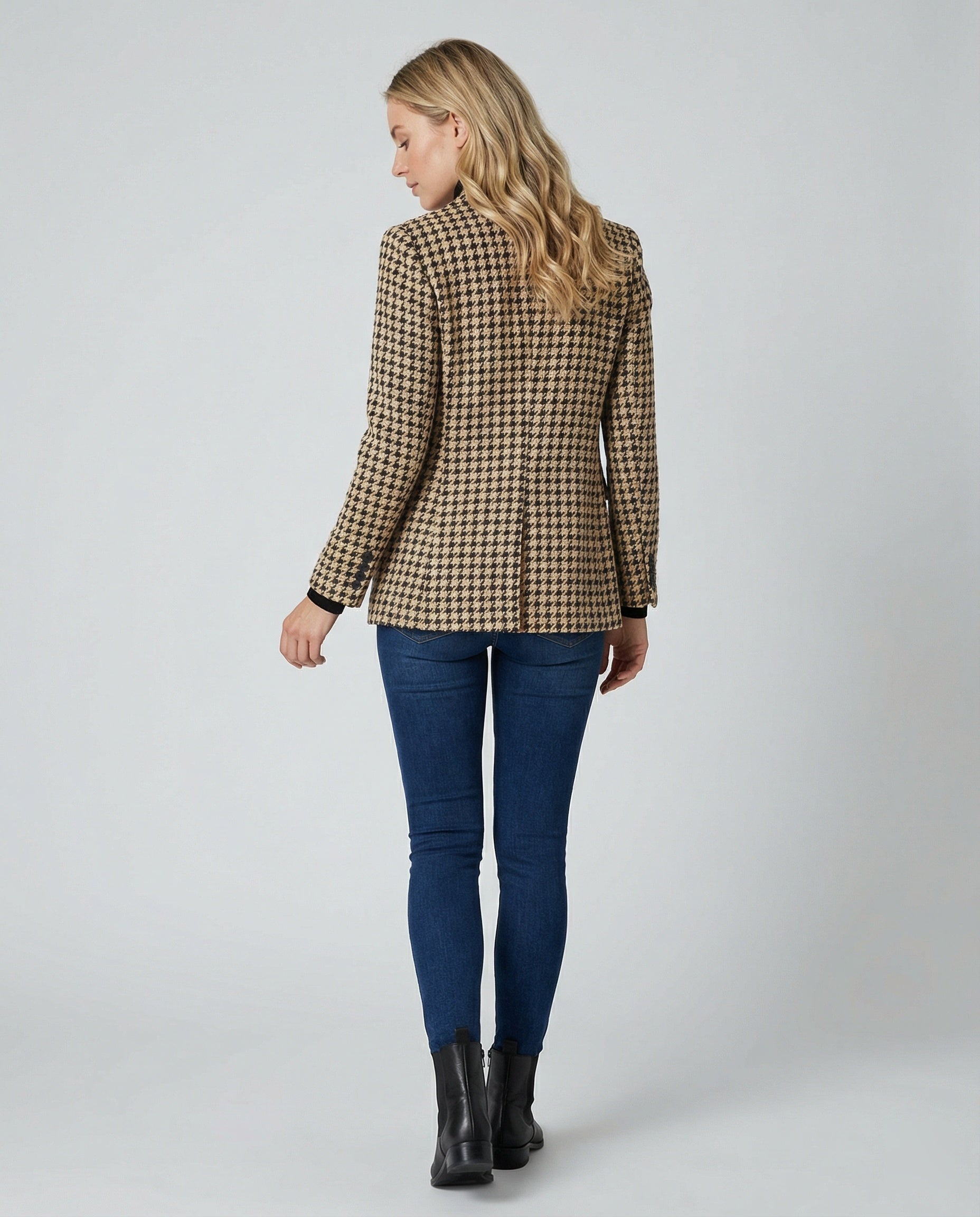 R&B | Kariertes Doppelbreasted Blazer