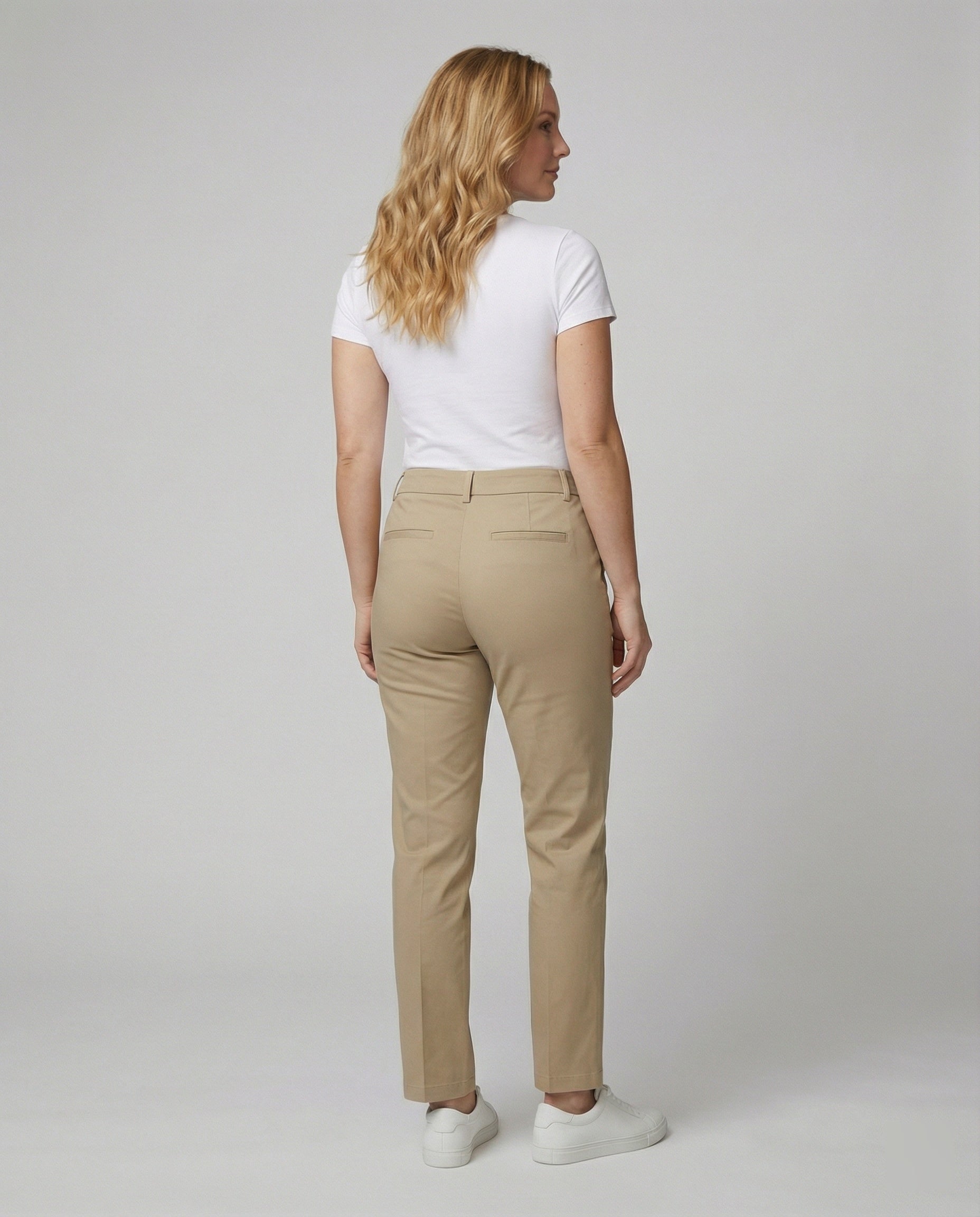 Damen Chino Stoffhose hochwertig verarbeitet